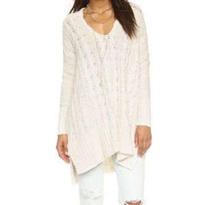 Free People White oversized sweater